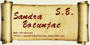 Sandra Botunjac vizit kartica